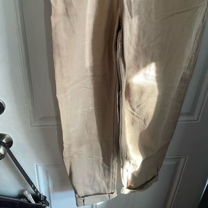 H&M high waisted tan jeans.